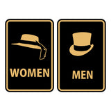 Portrait Round Men / Women Sign Set