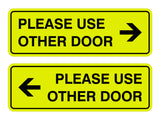 Signs ByLITA Standard Please Use Other Door Sign Set