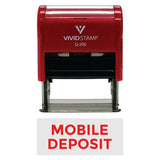Red MOBILE DEPOSIT Self-Inking Office Rubber Stamp