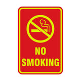 Portrait Round No Smoking Sign