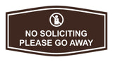 Fancy No Soliciting Please Go Away Wall or Door Sign