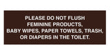 Signs ByLITA Basic Please Do Not Flush Etiquette Sign