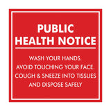 Signs ByLITA Square Public Health Notice Wash Your Hands Sign