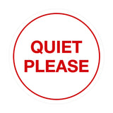 Signs ByLITA Circle Quiet Please Sign