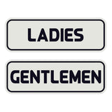 Basic LADIES GENTLEMEN Restroom Sign (2-Pack)