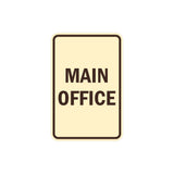 Portrait Round Main Office Sign with Adhesive Tape, Mounts On Any Surface, Weather Resistant