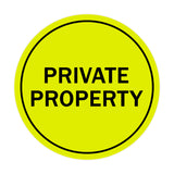 Signs ByLITA Circle Private Property Sign