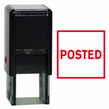 Red Square POSTED Self Inking Rubber Stamp