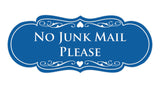 Signs ByLITA Designer No Junk Mail Please Sign