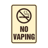 Portrait Round No Vaping Sign