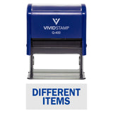 Blue DIFFERENT ITEMS Self-Inking Office Rubber Stamp