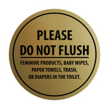 Signs ByLITA Circle Please Do Not Flush Etiquette Sign