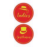 Signs ByLITA Circle Ladies and Gentlemen Sign Set