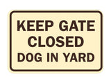 Signs ByLITA Classic Framed Keep Gate Closed Dog Sign
