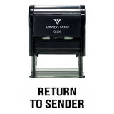 Black RETURN TO SENDER Classic Self Inking Rubber Stamp