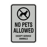 Signs ByLITA Portrait Round No Pets Allowed Except Service Animals Sign