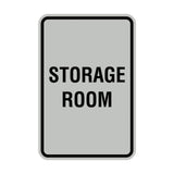 Lt Gray Portrait Round Storage Room Sign