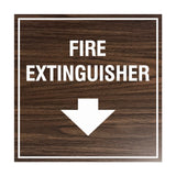Square Fire extinguisher Sign with Adhesive Tape, Mounts On Any Surface, Weather Resistant
