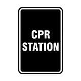 Portrait Round Cpr Station Sign