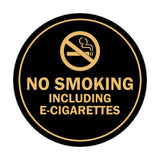 Signs ByLITA Circle No Smoking Including E-Cigarettes Sign