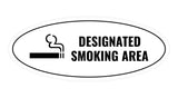 Signs ByLITA Oval Designated Smoking Area Sign