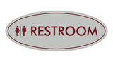 Signs ByLITA Oval Restroom Sign