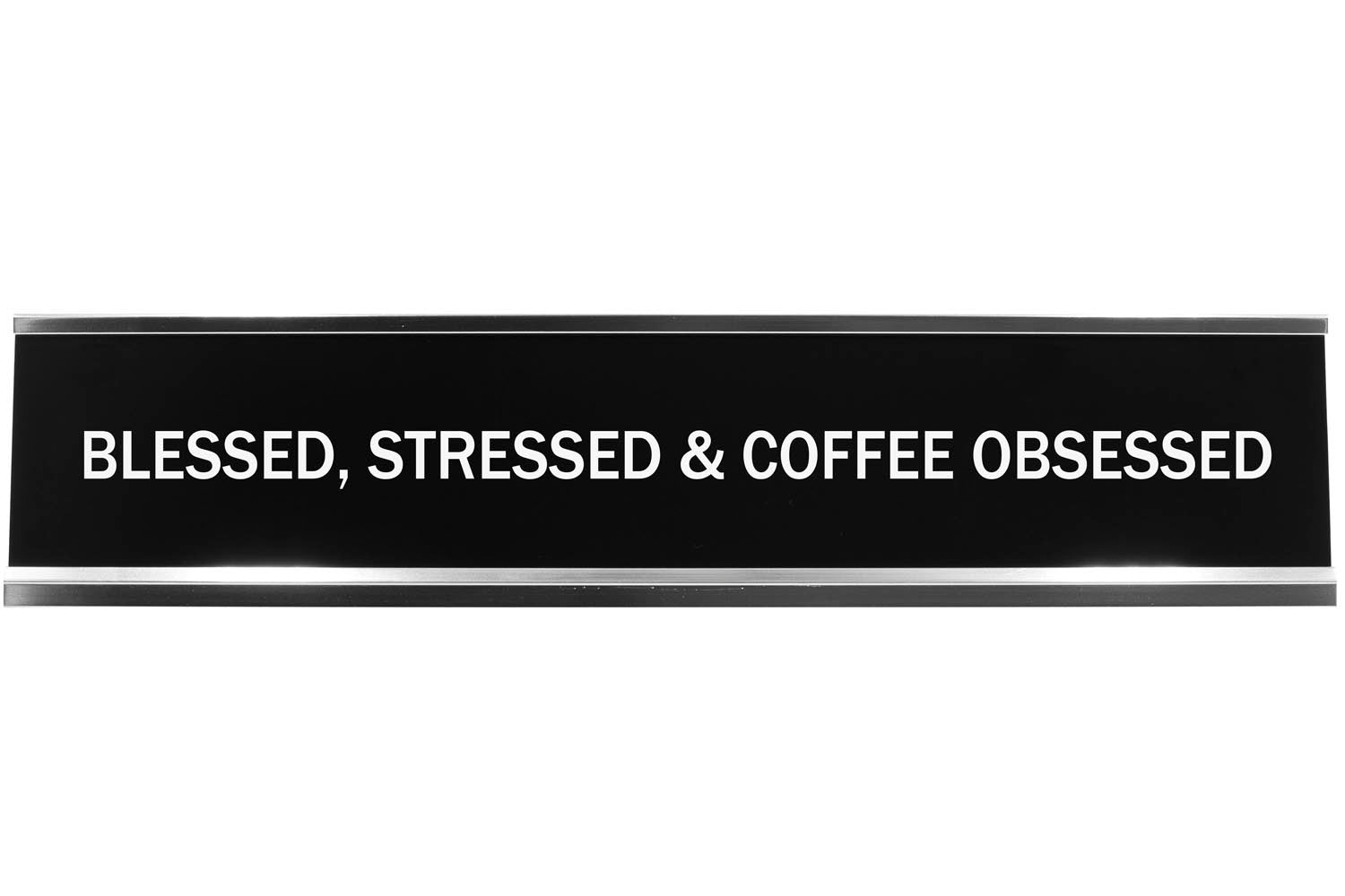 Signs ByLITA BLESSED, STRESSED & COFFEE OBSESSED Novelty Desk Sign