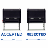 ACCEPTED / REJECTED By Date Self Inking Rubber Stamp - 2 PACK