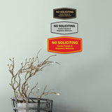 Fancy No Soliciting Family Friends & Neighbors Welcome Wall or Door Sign