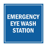 Square Emergency Eye Wash Station Sign with Adhesive Tape, Mounts On Any Surface, Weather Resistant