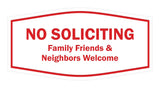 Fancy No Soliciting Family Friends & Neighbors Welcome Wall or Door Sign