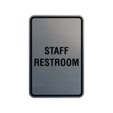 Portrait Round Staff Restroom Sign With Adhesive Tape