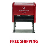FREE SHIPPING Self Inking Rubber Stamp