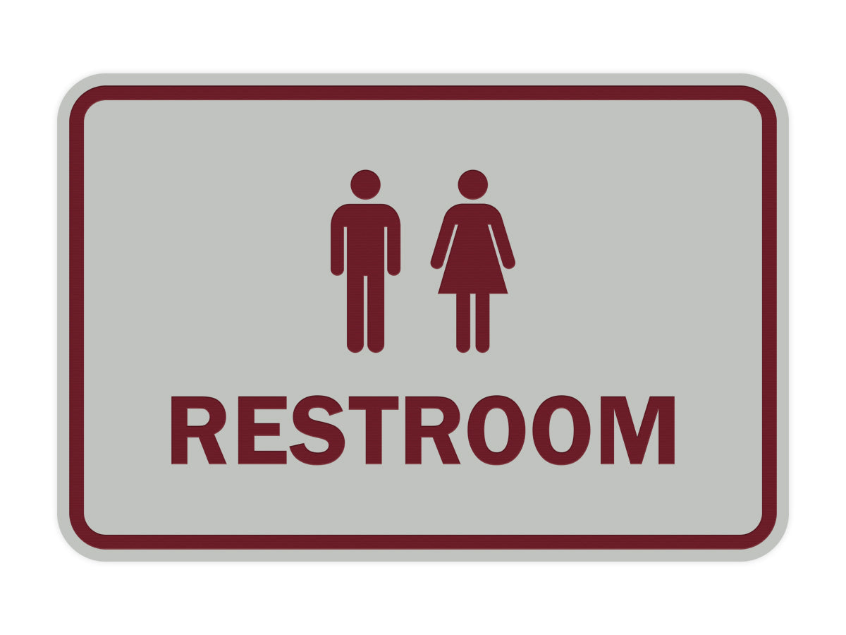 Signs ByLITA Classic Framed Unisex Restroom Sign