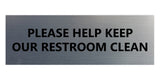 Signs ByLITA Basic Please Help Keep Our Restroom Clean Sign