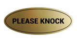 Signs ByLITA Oval Please Knock Sign
