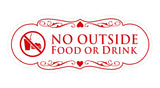 Signs ByLITA Designer No Outside Food or Drink Sign
