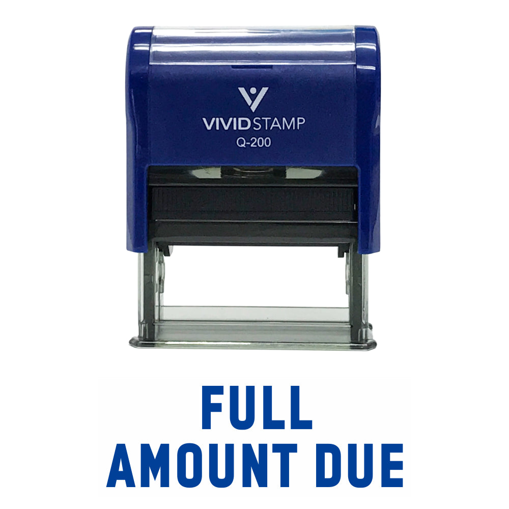 FULL AMOUNT DUE Self Inking Rubber Stamp