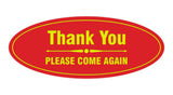 Signs ByLITA Oval thank you please come again with bar Sign