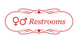 Designer Restrooms Gender Symbols Wall or Door Sign