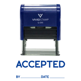 ACCEPTED By Date Self Inking Rubber Stamp