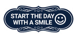 Designer Start the Day With a Smile Wall or Door Sign