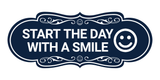Designer Start the Day With a Smile Wall or Door Sign