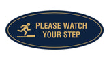 Signs ByLITA Oval Classy Please Watch Your Step Sign