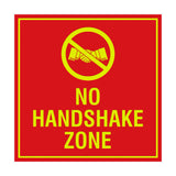 Signs ByLITA Square No Handshake Zone Sign