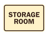 Ivory / Dark Brown Signs ByLITA Classic Framed Storage Room Sign