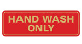 Standard Hand Wash Only Sign