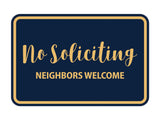 Signs ByLITA Classic Framed No Soliciting Neighbors Welcome Sign