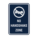 Portrait Round No Handshake Zone Sign