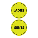 Signs ByLITA Circle Ladies and Gents Sign Set